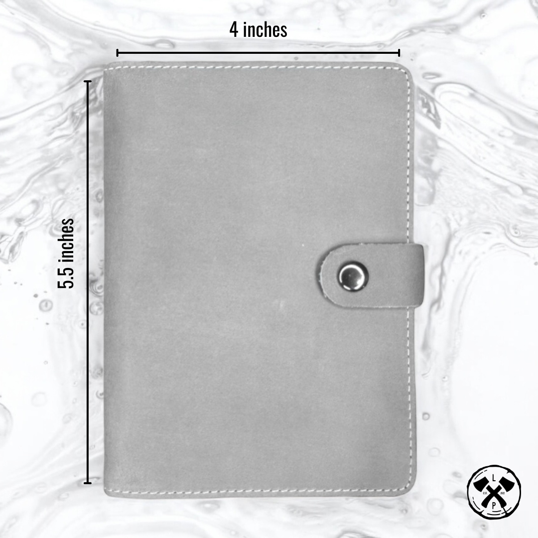 Genuine Leather AirTag Passport Holder (Grey)