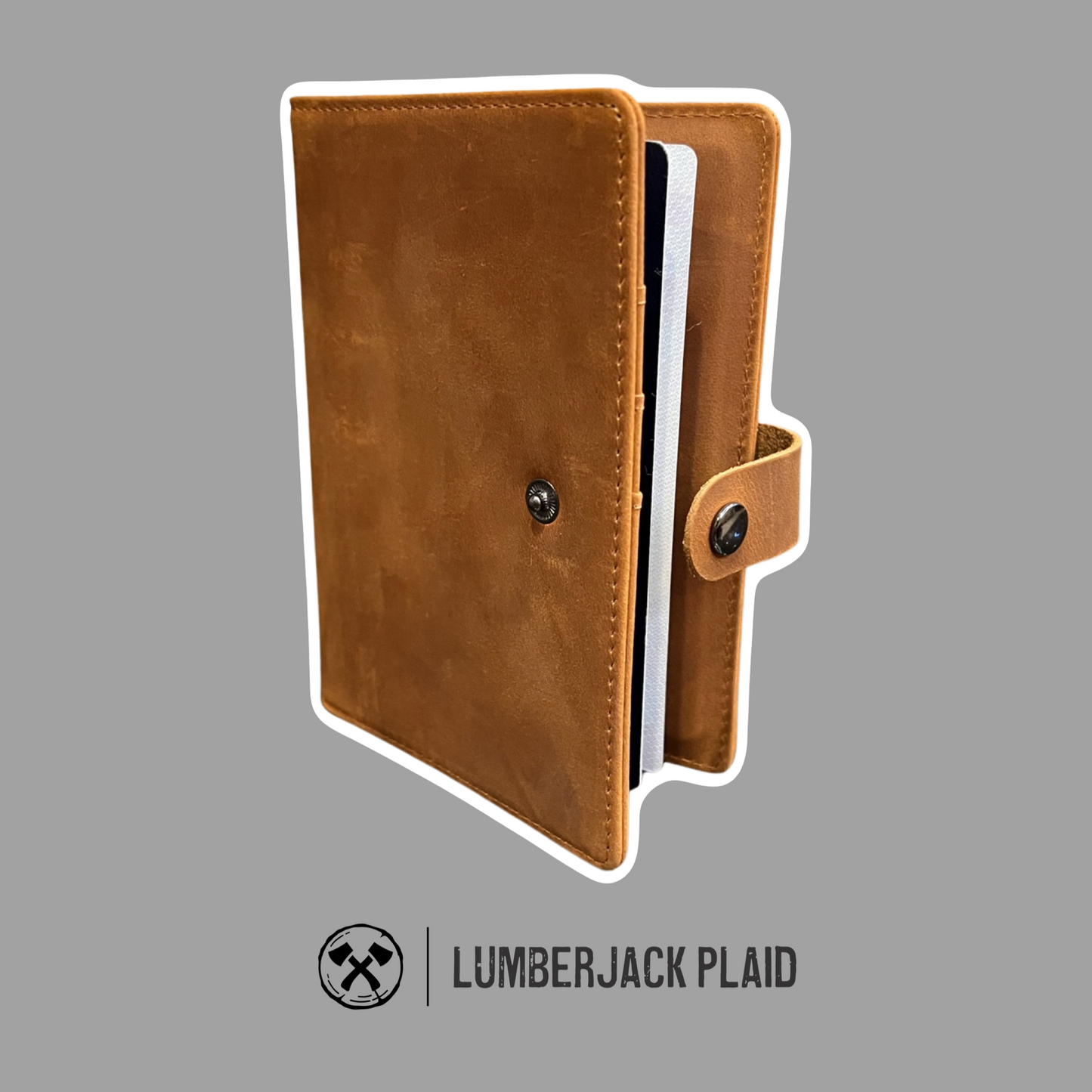 Genuine Leather AirTag Passport Holder (Brown)